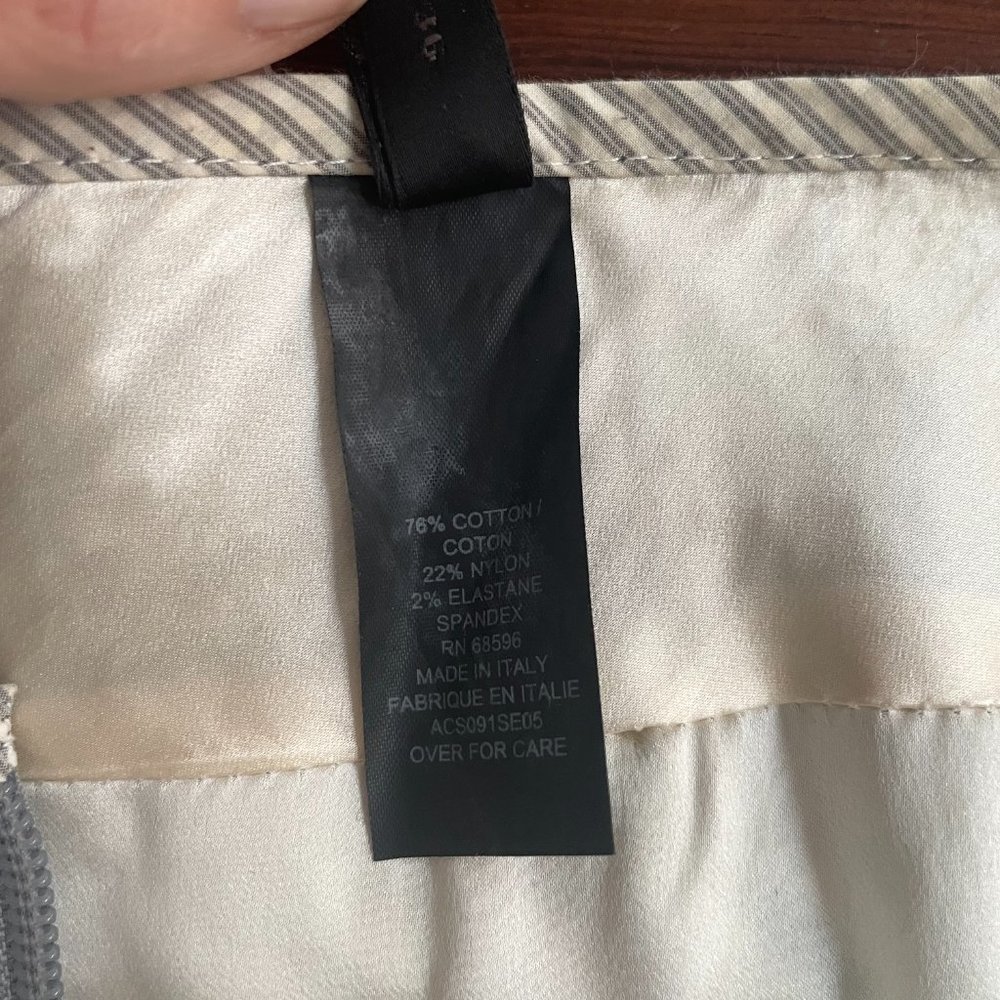 Donna Karen Striped Natural and Gray Pouf skirt Size 6 - Picture 11 of 13